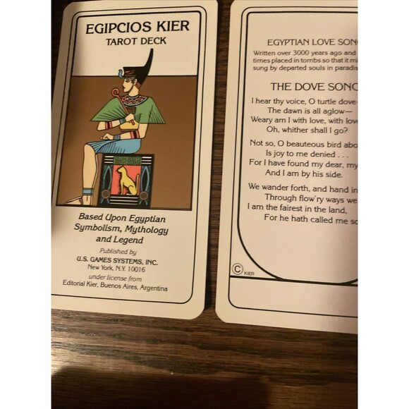 Egipcios Kier Tarot Deck Stuart R. Kaplan Complete 1984 Vintage Egyptian - Picture 7 of 12